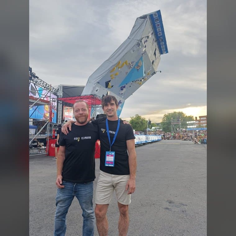 Selección Española con Fisioclimbing · Copa del Mundo de Escalada, Alcobendas, España