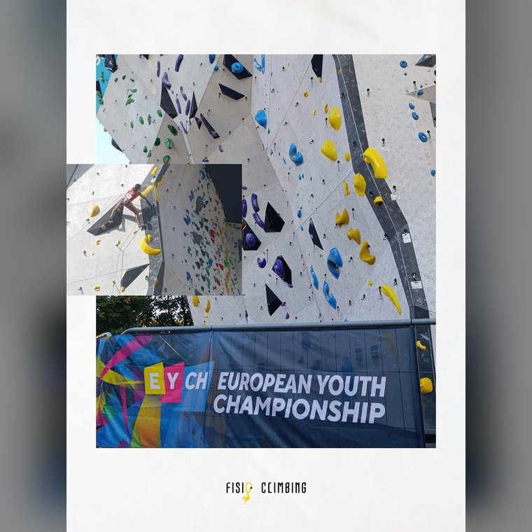 Selección Española con Fisioclimbing · Campeonato de Europa Juvenil de Dificultad, Augsburgo, Alemania
