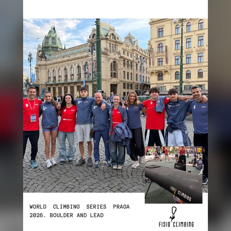 Selección Española con Fisioclimbing · World Climbing Series Praga, Praga, República Checa